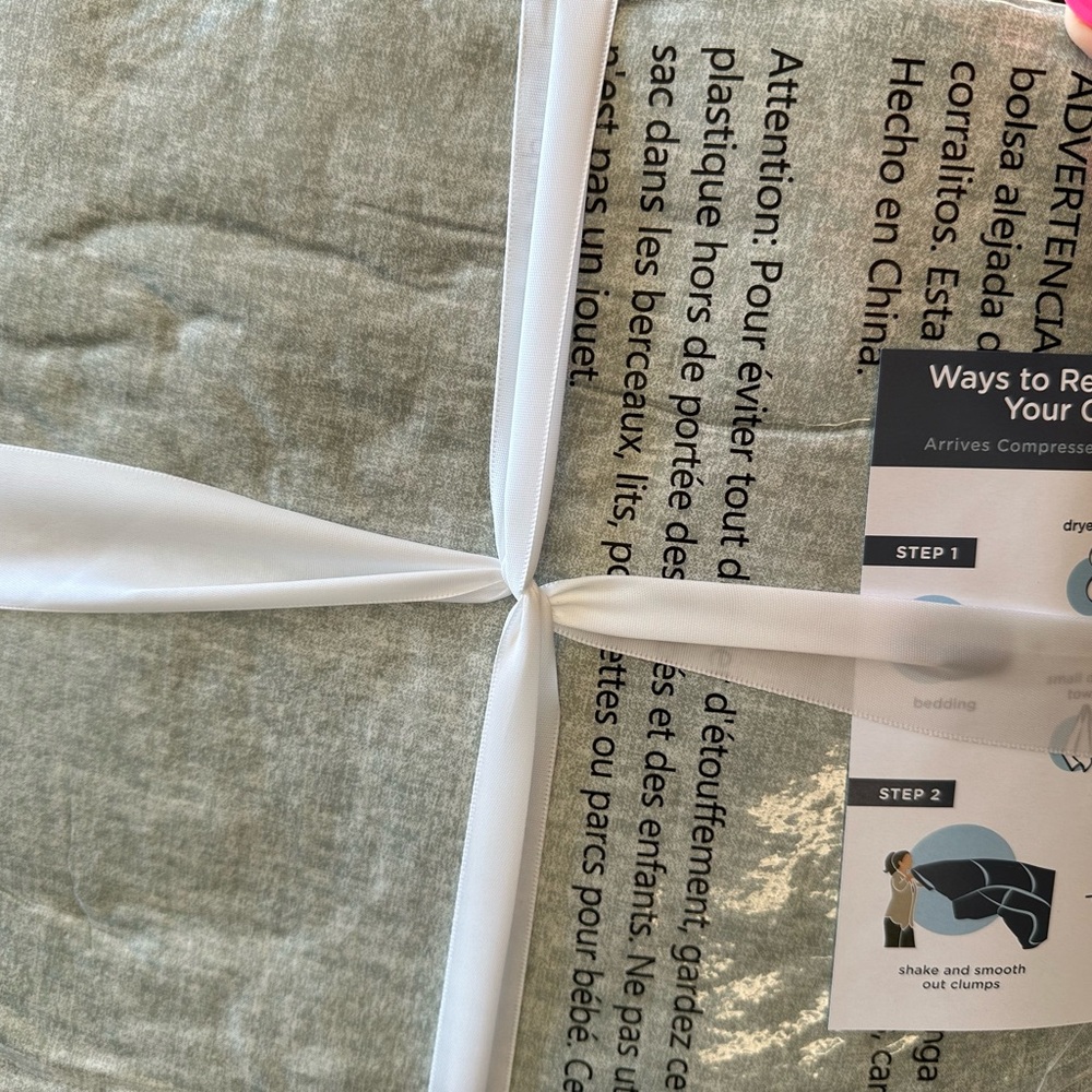New OEKO-TEX Certified Twin/Twin Extra Long Camden Comforter Set Sage Green - Picture 7 of 8